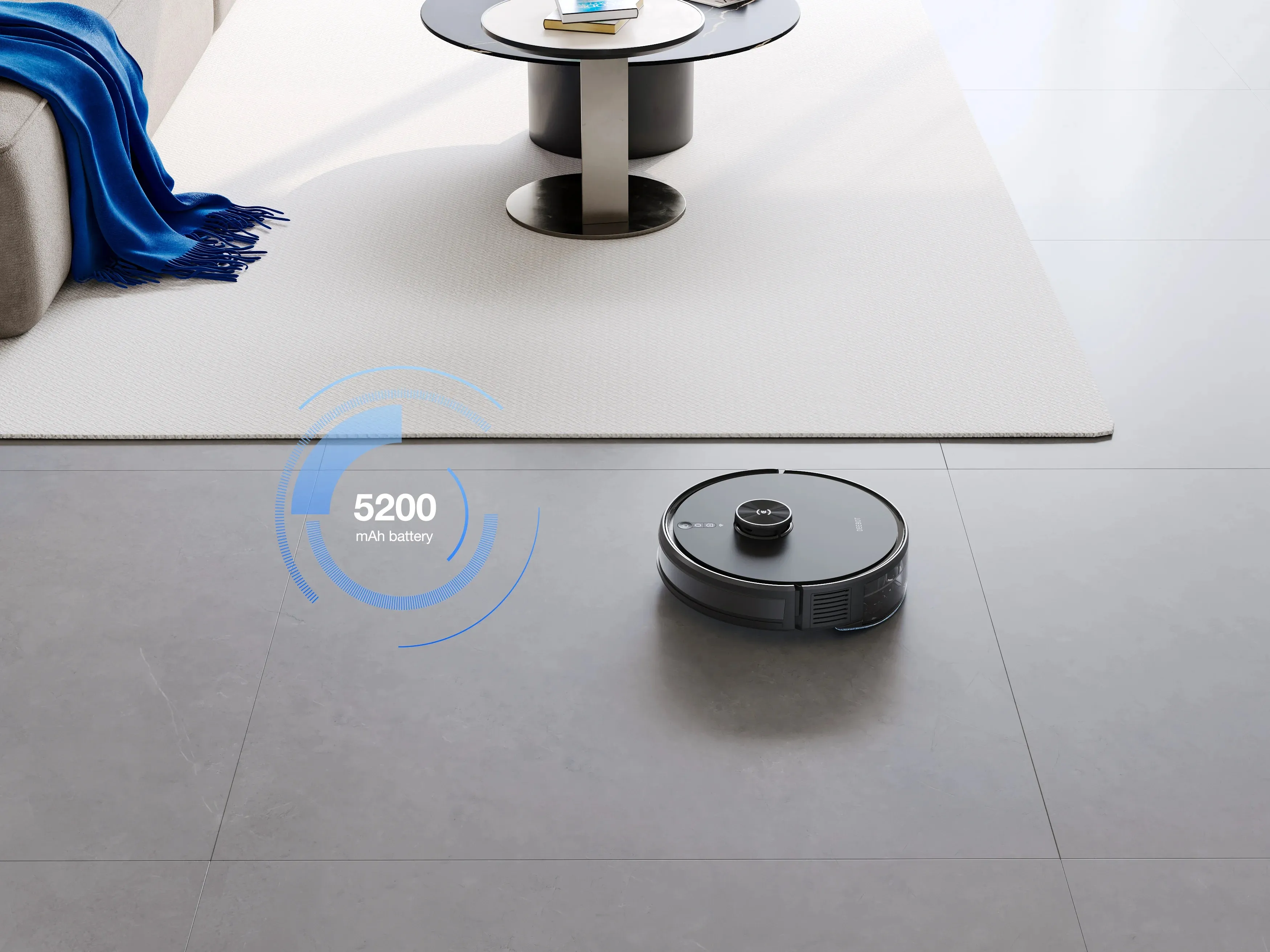 Long-lasting Working Time, Clean up to 4000ft² at a time